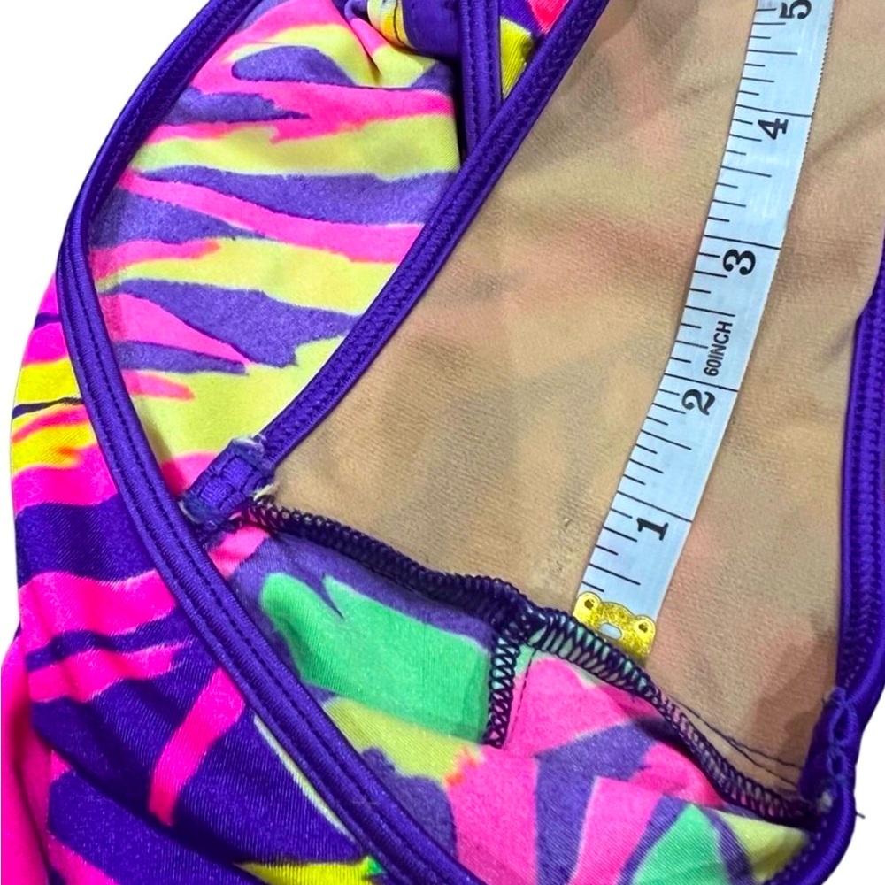 Vintage La Blanca 90s Miami Vice Barbie Neon One Piece Swimsuit - Picture 13 of 16